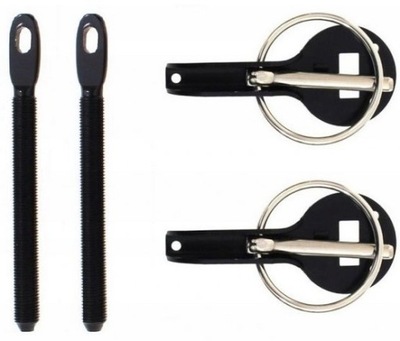 Заскочки капот x2 aluminiowe набір чорні slide фото №1