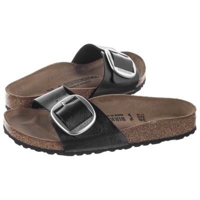 Buty Damskie Klapki Birkenstock Madrid Big Buckle 1015315 Czarne