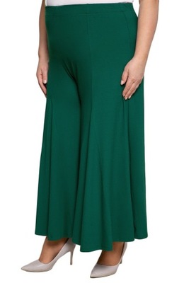 Zielone spódnico-spodnie z dzianiny 48/50