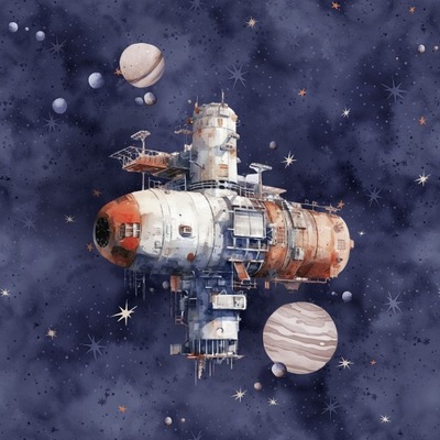 Panel dres M Long: Statek kosmiczny