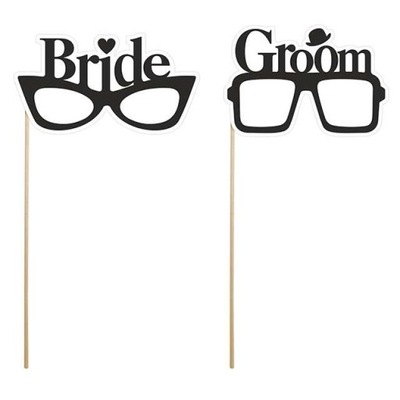 Karteczki Okulary Bride Groom dodatek do sesji