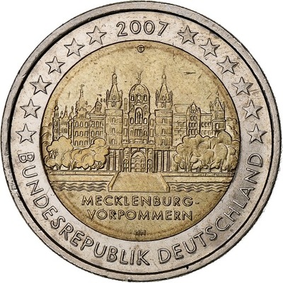 Niemcy - RFN, 2 Euro, Mecklembourg, 2007, Karlsruh