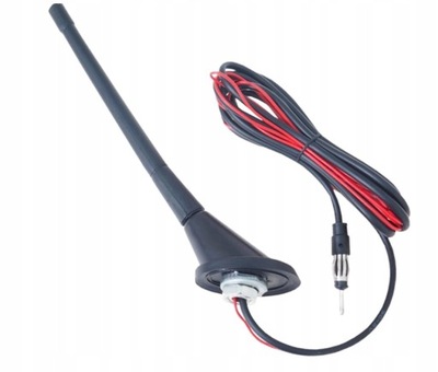 ANTENA SAMOCHODOWA DO RADIA GUMOWA Z WZMACNIACZEM