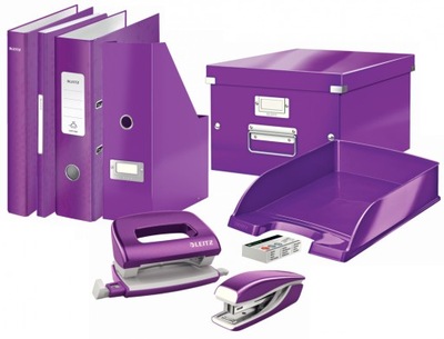 Zestaw biurowy Leitz fioletowy zestaw produktów biurowych