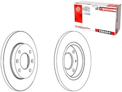 DISCOS DE FRENADO 2 PIEZAS CITROEN XSARA PEUGEOT 206 20  