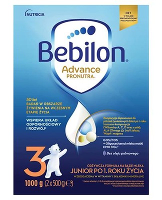 Bebilon 3 Pronutra Advance Junior Mleko 1000 g