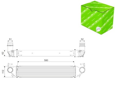 INTERCOOLER RADUADOR AIRE DE ADMISIÓN FIAT 500X JEEP COMPASS  