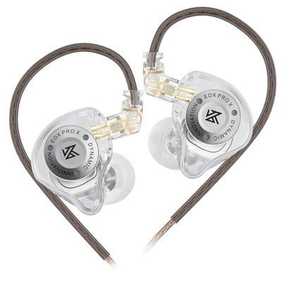 In-ear stage headphones transparent white without microphone