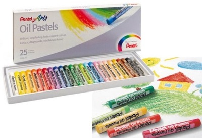 PENTEL PASTELE OLEJNE 25 KOLORÓW kredki pastelowe olejne