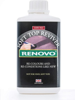 Renovo Soft Top Reviver Dark Red Farba do dachów cabrio Burgund 500ml