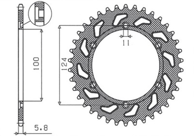 SUNR1-3435-40 SUNSTAR KRUMPLIARATIS NAPEDZANA GAL. MOTO. SUNSTAR 