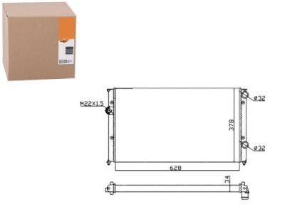 Радиатор vw golf3 vento 1,9td nrf фото №1