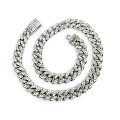 Cuban Link Chain 20cm Bracelet 50cm Necklace Alloy