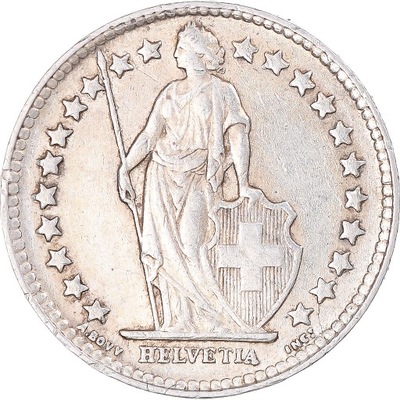 Moneta, Szwajcaria, 1/2 Franc, 1952, Bern, EF(40-4