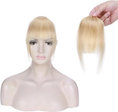 Przedłużenie włosów grzywka blond naturalne włosy