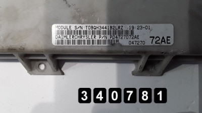 2001 chrysler voyager ecu p04727072ae фото №1