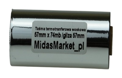 KALKA TAŚMA TERMOTRANSFEROWA 57mm x 74m DO ZEBRY