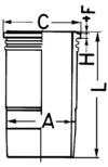 Tuleja cylindra (125mm) MERCEDES NG, O 303 OM401.905-OM403.935 08.73-09.96