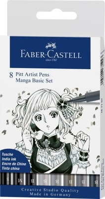 Pisaki FABER CASTELL Pitt Artist Manga Basic 8 szt