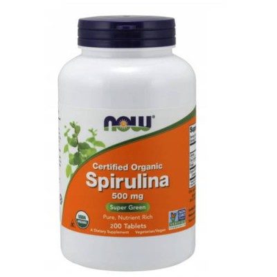 NOW FOODS Spirulina 500mg 200 tabl.