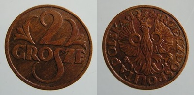 7260. POLSKA 2 GROSZE 1938, 2 st..