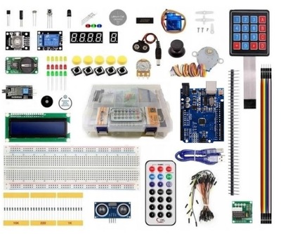 Zestaw edukacyjny MEGA PRO KIT czujniki do nauki programowania C++ Arduino