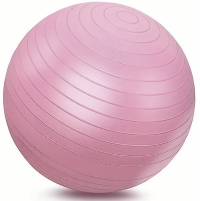 Piłka gimnastyczna fitness z pompką 65 cm różowa