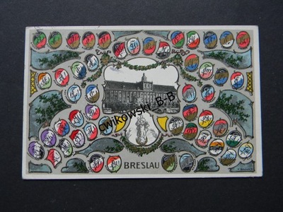 WROCŁAW BRESLAU HERBY 1911