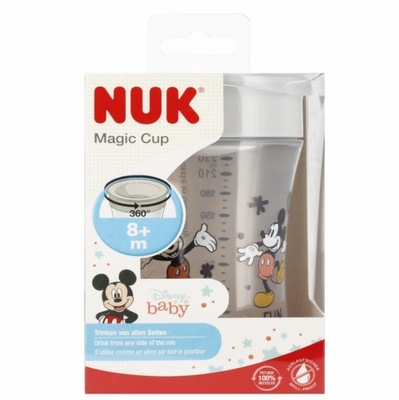 NUK KUBEK 230ml 8m+ MAGIC CUP MIKI POPIELATY