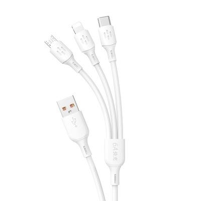 Kabel Dudao L8A-3in1 USB-A - USB-C / micro USB / Lightning 480Mb/s 1.2m - b