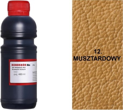 MUSZTARDOWY 12 FARBA RENOSKÓR 480 ml WILBRA DO RENOWACJI SKÓRY LICA LAKIER