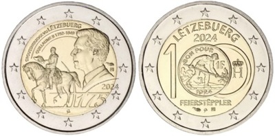 Luksemburg 2 euro 2024 - zestaw 2 monety (Wilhelm II i Feierstëppler)