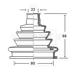 Накладка шарнір комплект  audi - outer bcb2219 фото №1