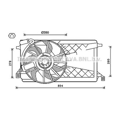 ВЕНТИЛЯТОР, ОХОЛОДЖЕННЯ ДВИГУНА AVA QUALITY COOLING FD7563