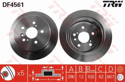 ДИСК HAM. TOYOTA T. AVENSIS DF4561