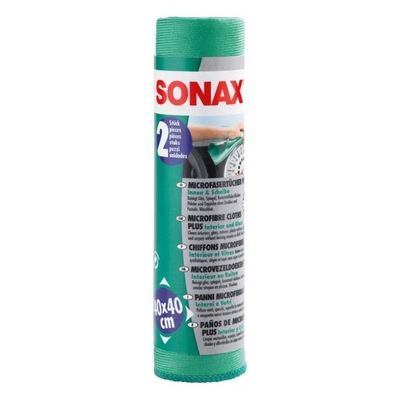 SONAX ŚCIERKA MIKROFIBRA DO SZYB LUSTER 40x40 2szt