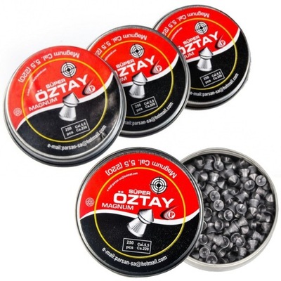 Śrut Diabolo OZTAY Magnum 5,5 mm 1000szt Ostry .22