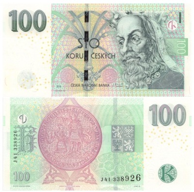 CZECHY 100 KORUN 2018 P-18 UNC