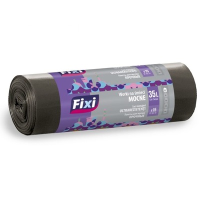 Fixi Worki na śmieci Mocne LDPE 35L 15 szt