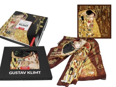 Stylowa CHUSTA - G. Klimt, Pocałunek