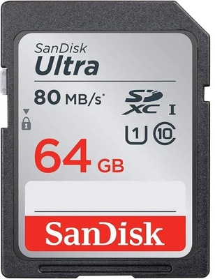 Karta Sandisk Ultra SDXC 64GB 80mb/s C10 U1