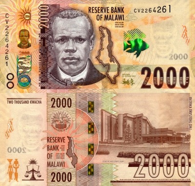 # MALAWI - 2000 KWACHA - 2021 - P-NEW - UNC