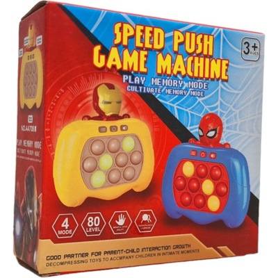 GRA ELEKTRONICZNA ZRĘCZNOŚCIOWA POP IT KONSOLA PUSH AVENGERS SPIDERMAN