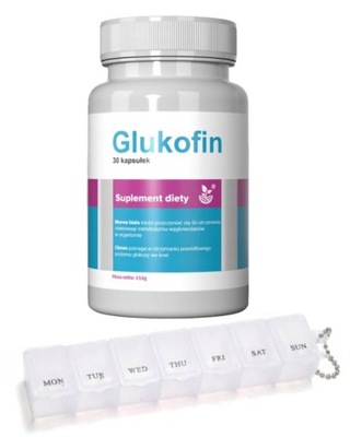 GLUKOFIN cynk morwa biała Na cukrzycę Prawidłowa Glukoza 30 kaps + GRATIS