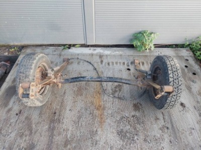 Oś балка підвіска задня + ресори + колеса maruti 800 na przyczepkę фото №1