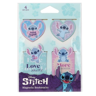 DISNEY - ZAKŁADKI MAGNETYCZNE 4 SZT. MIX -STITCH PASTEL