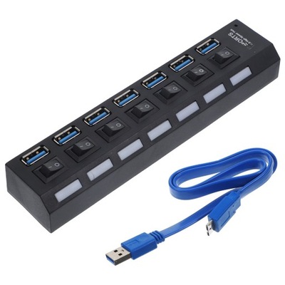 LED USB HUB KOMPAKTOWY USB HUB BEZSTEROWY USB HUB MULTI USB PORT
