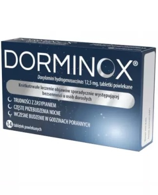 Dorminox 12,5 mg 14 tabletek powlekanych