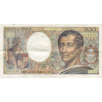 Francja, 200 Francs, Montesquieu, 1992, AU(50-53),