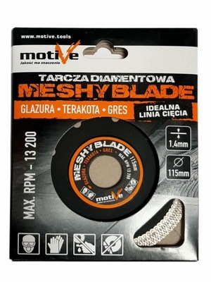 TARCZA MESHY BLADE DIAMENTOWA TNĄCA 115mm glazury